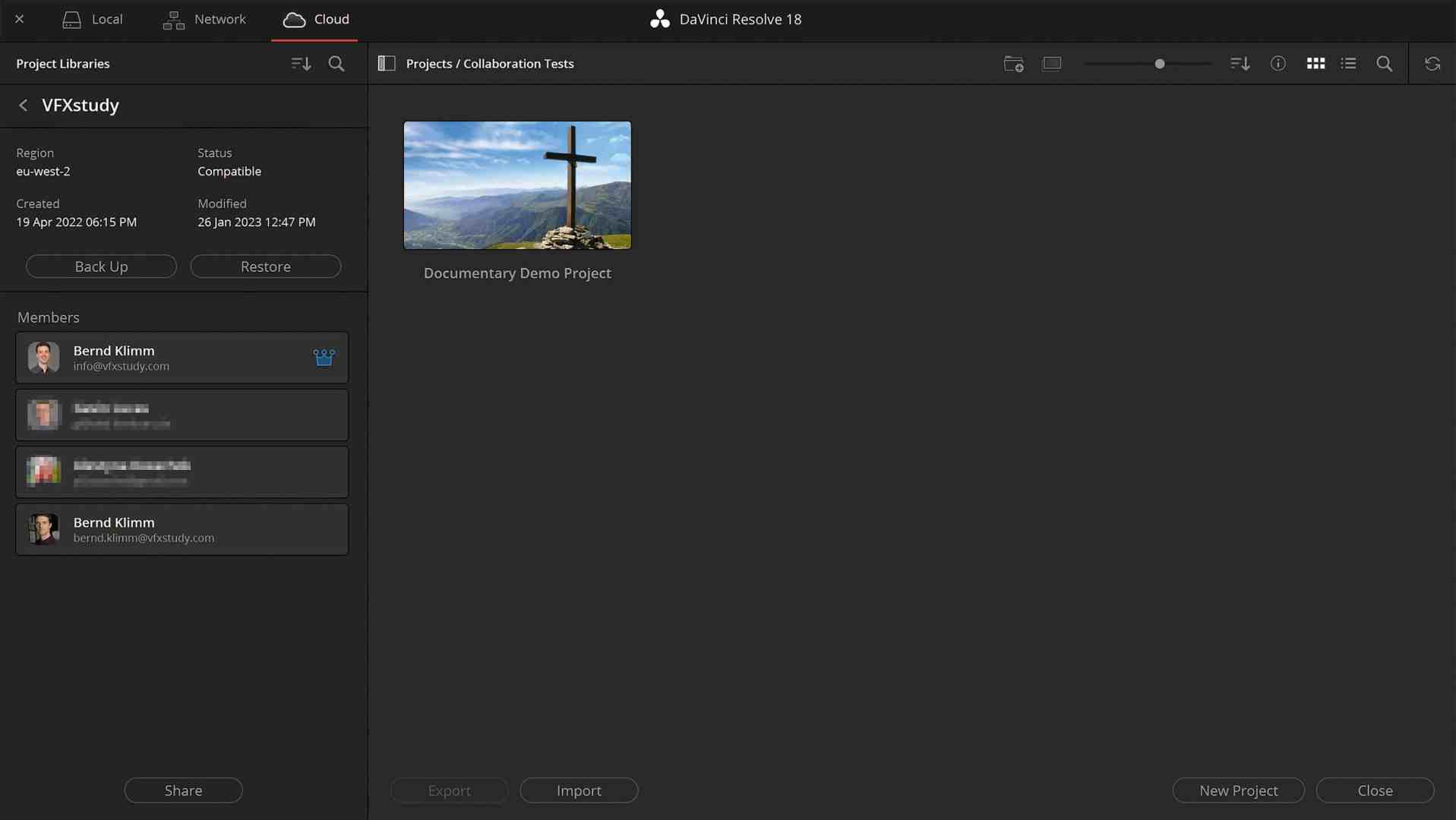 project interface displaying a cross against a cloudy sky digital production Project interface displaying a cross against a cloudy sky