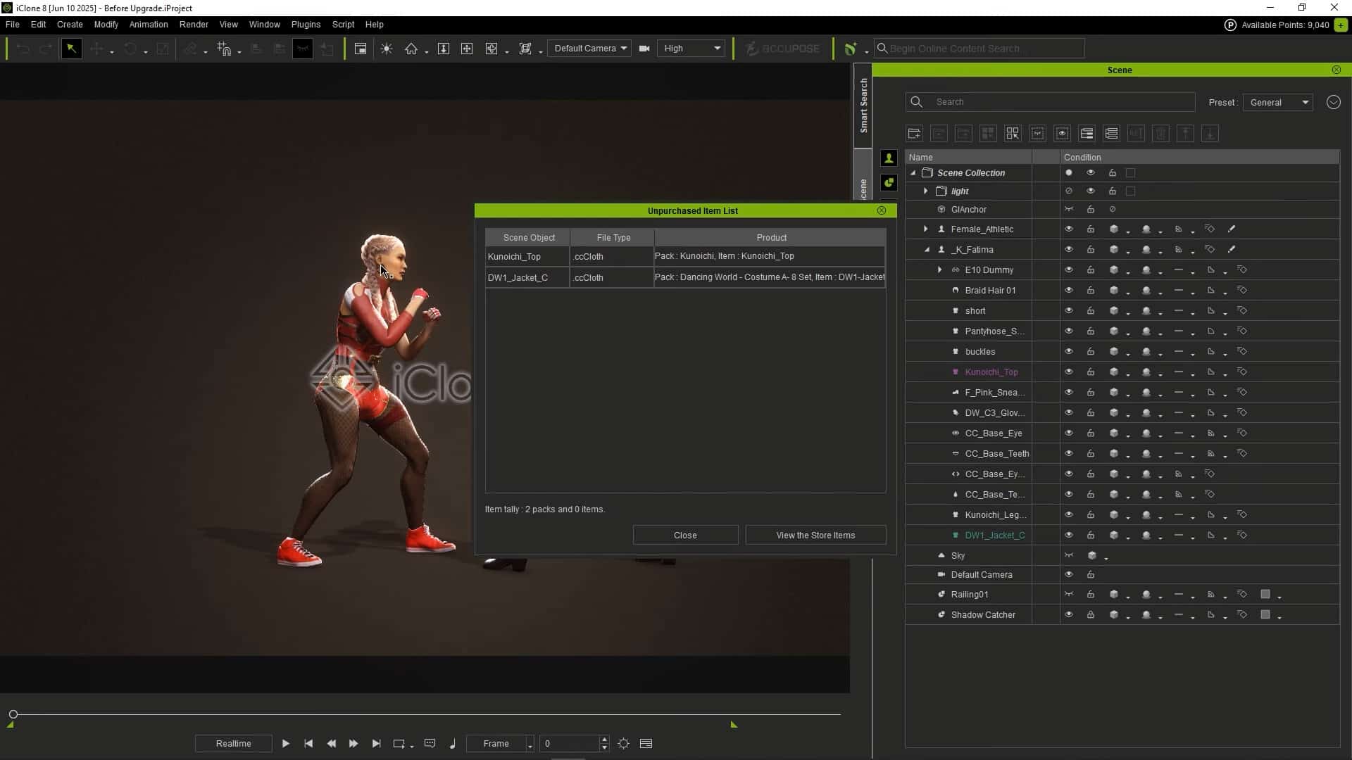 a digital animation software interface displaying a stylized 3d character in a fighting stance the character wears red sneakers and athletic clothing set against a dark background menu options are visible on the screen digital production A digital animation software interface displaying a stylized 3D character in a fighting stance. The character wears red sneakers and athletic clothing, set against a dark background. Menu options are visible on the screen.