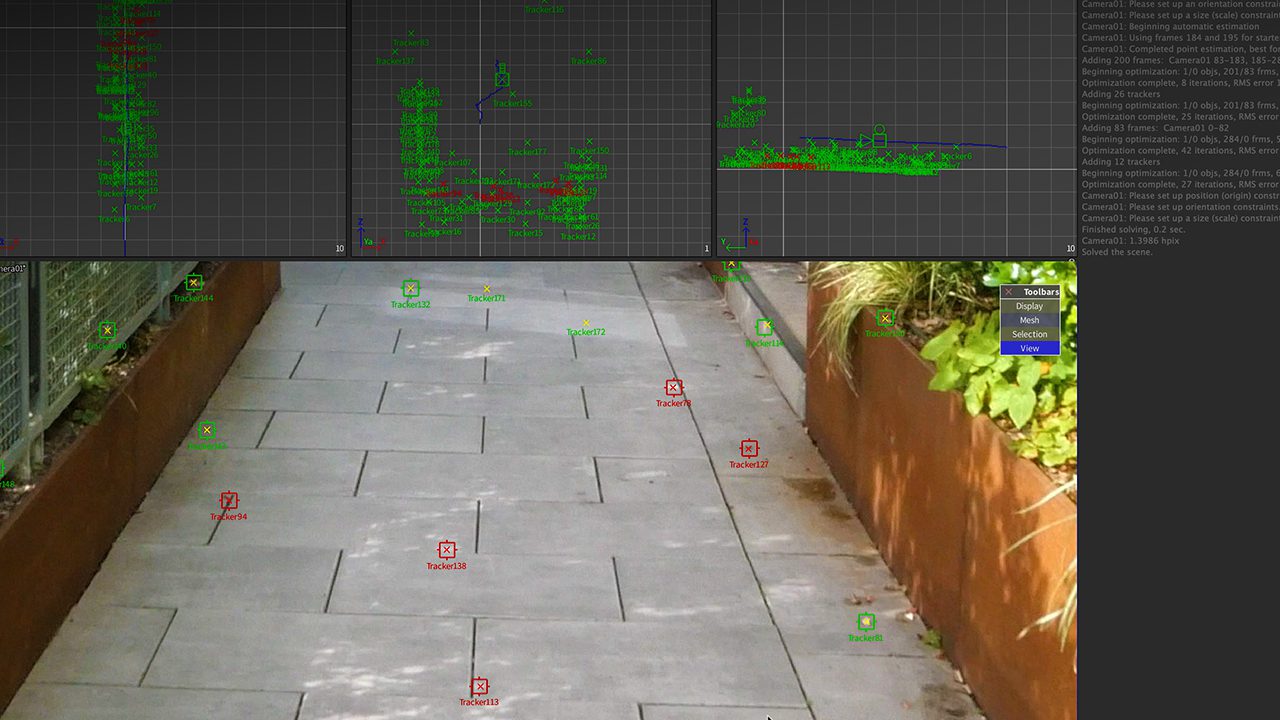 a pathway made of large stone tiles bordered by green plants overlaid is a grid display showing graphical data points and labels indicating various features of the area suggesting a technical analysis or monitoring activity digital production A pathway made of large stone tiles bordered by green plants. Overlaid is a grid display showing graphical data points and labels indicating various features of the area, suggesting a technical analysis or monitoring activity.