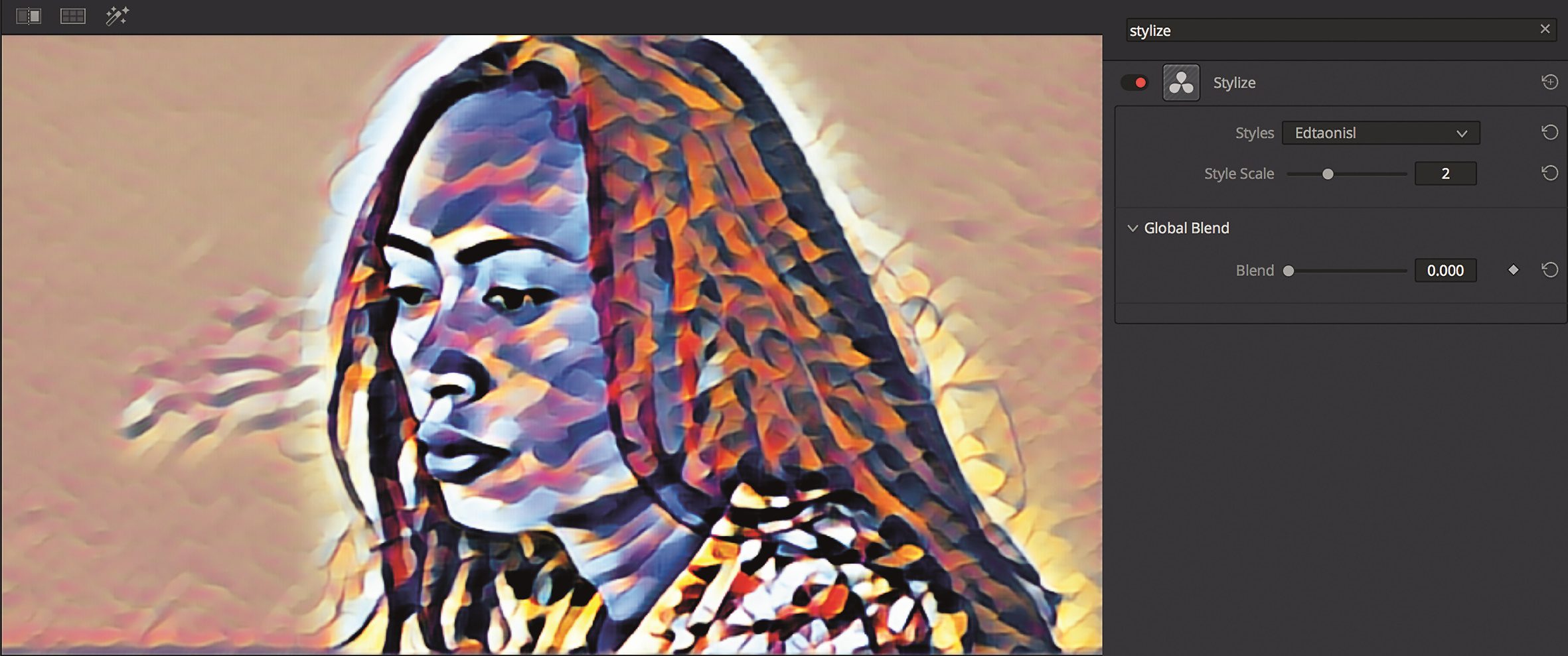 stylize digital production Zu den neuronalen Filtern gehört auch Stylize, das Cartoon-Looks generiert.