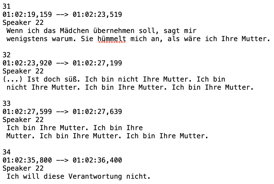 subssrtx digital production In diesem verwirrten Dialog gab es eigentlich zwei Sprecherinnen.